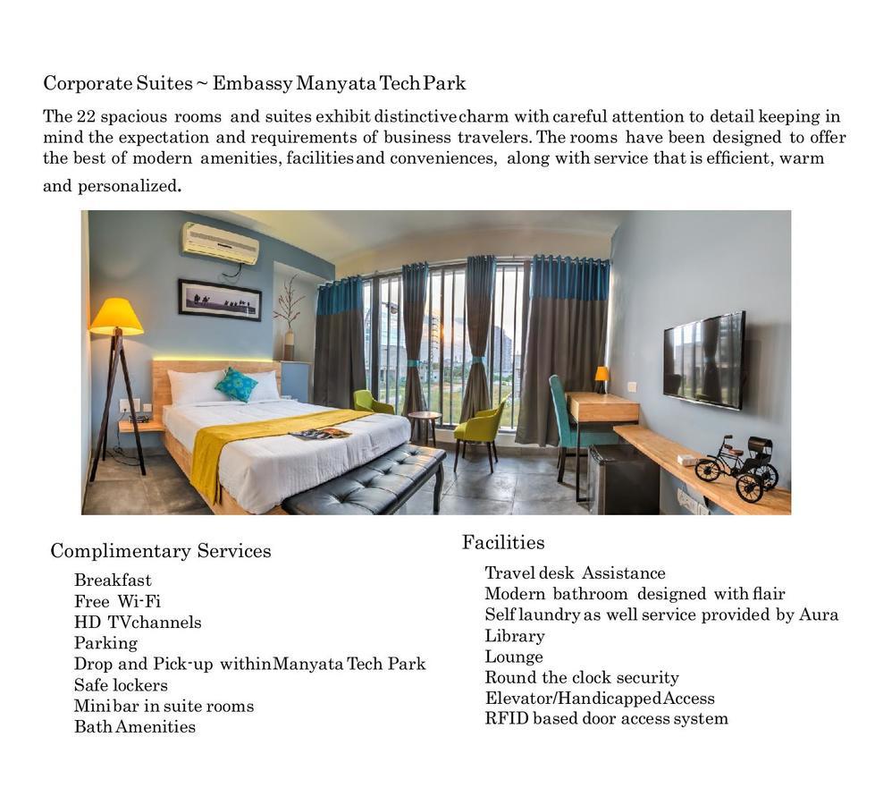 Aura Corporate Suites At Manyata Tech Park Bangalore Eksteriør billede